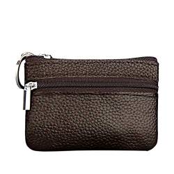 Geldbörsen Für Damen Brieftasche Für Reisepass Small Small Pouch Key Damentasche Reißverschluss Ring aus Brieftasche mit Geldbörse Kitkartenhüllen Blau Kitkartenhüllen Damen (Coffee, One Size) von BIISDOST