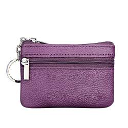 Geldbörsen Für Damen Brieftasche Für Reisepass Small Small Pouch Key Damentasche Reißverschluss Ring aus Brieftasche mit Geldbörse Kitkartenhüllen Blau Kitkartenhüllen Damen (Purple, One Size) von BIISDOST