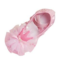 Kinderschuhe Tanzschuhe Warm Dance Ballett Performance Indoor Schuhe Yoga Tanzschuhe Licht Spaziergang (Pink, 25 Toddler) von BIISDOST