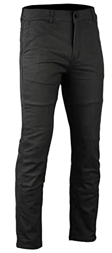 BGA Motorrad Jeans für Herren - Bikers Gear Australien Chino Kevlar Jeans Made with Dupont™ Kevlar® Biker Pants Schutzhose Motorradhose Aramid mit schützender CE Panzer, Schwarz , 31-35 von BIKERS GEAR AUSTRALIA PHILLIP ISLAND BG