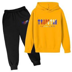 BIKETAFUWY Trapstar Anzug Kinder Trainingsanzug Jogginganzug Sportanzug Jungen Mädchen Sportanzug 2 Piece Anzug Set Hoodie Sporthose Unisex Anzug Tracksuit Atmungsaktiv und Komfortabel von BIKETAFUWY