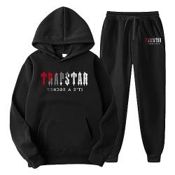 Trapstar Anzug Herren Trapstar Jogginganzug 2-teilig Herbst Leichte Trapstar Logo Trainingsanzug Sportanzug Tracksuit Unisex Jogging Anzug Set mit Hoodie und Hose Unisex Sportswear Suit S-3XL von BIKETAFUWY