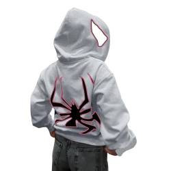 Y2k Zip Up Hoodie Herren Damen Spider Grunge Vintage Gothic Kapuzenjacke Halloween Hunny Kapuzenpullover Männer mit Backprint Streetwear für Paare Langarm Kapuzenpulli Frühling Herbst Winter von BIKETAFUWY