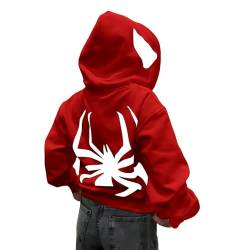 Y2k Zip Up Hoodie Herren Damen Spider Grunge Vintage Gothic Kapuzenjacke Halloween Hunny Kapuzenpullover Männer mit Backprint Streetwear für Paare Langarm Kapuzenpulli Frühling Herbst Winter von BIKETAFUWY