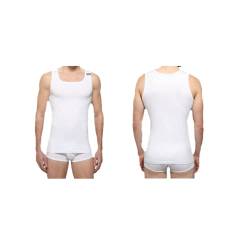 Bikkembergs Bipack Nr. 2 Tanktops für Herren, breite Schulter, elastisch, Weiß, Small von BIKKEMBERGS