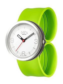 Bill’s Watches Unisex Analog Armbanduhr Minimalistische Quarzuhr mit stilvollem Ziffernblatt wasserdichte Alltags-Uhr mit Sikon Armband (Green) von BILL S WATCHES