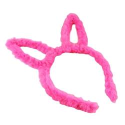 Cartoon pelzig Stirnband Plüsch Kaninchen Ohr Haar Hasenohren Stirnband Haare für Frauen Mädchen Herbst Winter Hair Hoops von BINGHONG3