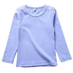 BINIDUCKLING Kids Basic Top Mädchen Jungen Langarm-T-Shirt, 2 Jahre, Lila von BINIDUCKLING