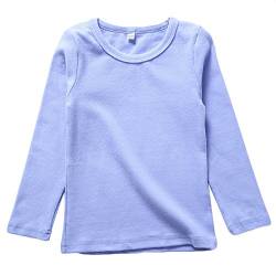 BINIDUCKLING Kids Basic Top Mädchen Jungen Langarm-T-Shirt, 3 Jahre, Lavendel von BINIDUCKLING