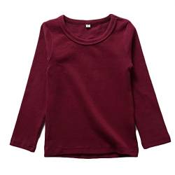 BINIDUCKLING Kids Basic Top Mädchen Jungen Langarm-T-Shirt von BINIDUCKLING