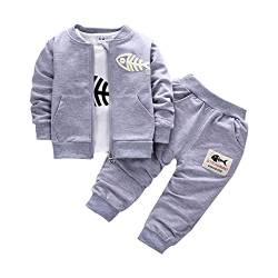 BINIDUCKLING Neugeborene Baby Jungen Mantel + Hosen + Hemden Bekleidungsset kleinkinder Kausal 3 Teile Outfits von BINIDUCKLING