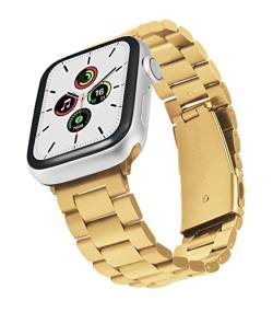 BINLUN Edelstahlarmband kompatibel mit Apple Watch Metallarmband 38 mm 40 mm 41 mm 42 mm 44 mm 45 mm für iWatch Bands Serie 7/SE/6/5/4/3/2/1 von BINLUN