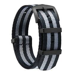 BINLUN Nylon Uhrenarmbänder Dick G10 Premium Ballistic Multicolor Ersatzuhrenarmbänder mit Schwarz/Silbe Edelstahlschnalle für Männer Frauen 18mm 20mm 22mm 24mm (Upgrade Design Version) von BINLUN