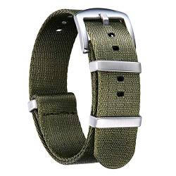 BINLUN Nylon Uhrenarmbänder Dick G10 Premium Ballistic Multicolor Ersatzuhrenarmbänder mit Schwarz/Silbe Edelstahlschnalle für Männer Frauen 18mm 20mm 22mm 24mm (Upgrade Design Version) von BINLUN