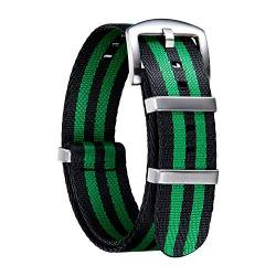 BINLUN Nylon Uhrenarmbänder Dick G10 Premium Ballistic Multicolor Ersatzuhrenarmbänder mit Schwarz/Silbe Edelstahlschnalle für Männer Frauen 18mm 20mm 22mm 24mm (Upgrade Design Version) von BINLUN