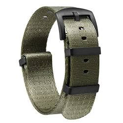 BINLUN Nylon Uhrenarmbänder Dick G10 Premium Ballistic Multicolor Ersatzuhrenarmbänder mit Schwarz/Silbe Edelstahlschnalle für Männer Frauen 18mm 20mm 22mm 24mm (Upgrade Design Version) von BINLUN