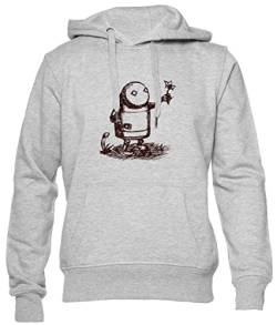 BIOCLOD Nier Automata Robot Männer Frauen Unisex Kapuzenpullover Grau Men Women Hoodie Grey L von BIOCLOD