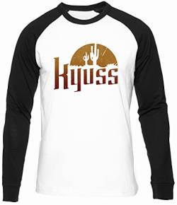 Kyuss Desert Männer Frauen Unisex Baseball T-Shirt Weiß Schwarze Ärmel Rundhals Men Women White Round Neck L von BIOCLOD