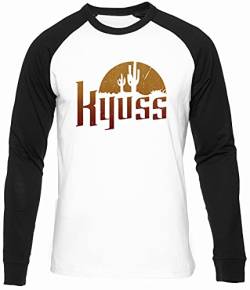 Kyuss Desert Männer Frauen Unisex Baseball T-Shirt Weiß Schwarze Ärmel Rundhals Men Women White Round Neck M von BIOCLOD
