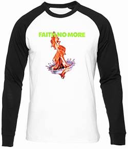 Midlife Crisis Faith No More Männer Frauen Unisex Baseball T-Shirt Weiß Schwarze Ärmel Rundhals Men Women White Round Neck L von BIOCLOD
