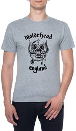 Motorhead England Männer T-Shirt Grau Rundhals Men Grey Round Neck 3XL von BIOCLOD