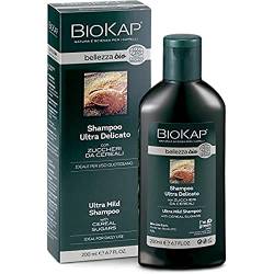 BIOKAP BELLEZZA BIO Ultra Mildes Shampoo 200 ml | für häufige Haarwäschen und den täglichen Gebrauch - Pflanzliche Wirkstoffe - Getreidezucker - Mandelextrakt - Grüne Walnuss - VEGAN von BIOKAP