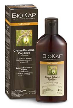 BIOKAP Nutricolor Premium Balsam-Conditioner 200ml | für coloriertes Haar - Pflanzliche Wirkstoffe - Bio-Arganöl - Weidenextrakt - Rosmarin - Eukalyptus - VEGAN von BIOKAP