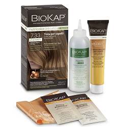 BIOKAP RAPID Permanente Haarfarbe 7.33 Goldenes Weizenblond | NUR 10 MINUTEN EINWIRKZEIT | Bio Arganöl - TricoREPAIR Komplex - VEGAN | Optimale Grauabdeckung | Bis zu 80% natürliche Inhaltsstoffe von BIOKAP