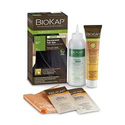 BioKap Natural Black 1.0 Rapid Haarfarbe 135 ml - wirkt in nur 10 Minuten, permanente, vegane & natürliche pflegende Formel für empfindliche Haut von BIOKAP