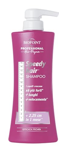 BIOPOINT SPEEDY HAIR SHAMPOO - Shampoo für alle Haartypen, Shampoo mit spezieller Formel zur Stärkung des Haares, mit Proteinen und Aminosäuren, Stimuliert schnelleres Wachstum - 400 ml von BIOPOINT