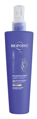 Biopoint Control Curly Leave-In-Aktivierspray ohne Ausspülen, Anti-Frizz, formt und belebend, definiert lockiges Haar und verleiht Körper und Ernährung, 200 ml von BIOPOINT