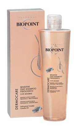 Biopoint Dermocare Sensitive Physiologisches Shampoo für empfindliche Haut, beruhigende und schützende Wirkung, reinigt sanft das Haar und lindert Juckreiz und Reizungen, 200 ml von BIOPOINT