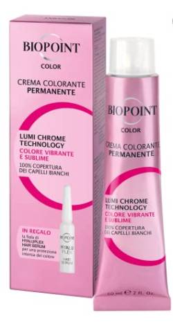 Biopoint Farbe Permanente Farbcreme 60 ml +1 Ampulle von Hyaluplex Hair Serum 3 ml - 4,38 Braun, mittelbraun, Schokolade von BIOPOINT