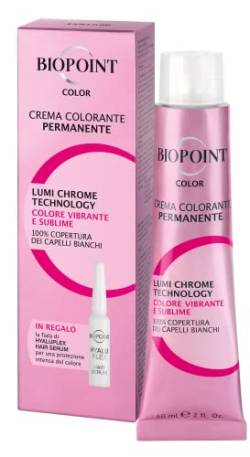 Biopoint Permanente Farbcreme 60 ml + 1 Ampulle Hyaluplex Hair Serum 3 ml - 4 Mittelbraun von BIOPOINT