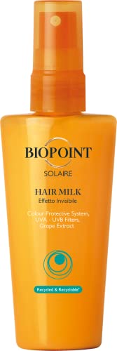 Biopoint Solaire Hair Milk Sonnenschutzspray für Haar, feuchtigkeitsspendende und pflegende Wirkung, unsichtbare Textur, verleiht Schutz und Glanz, 100 ml von BIOPOINT
