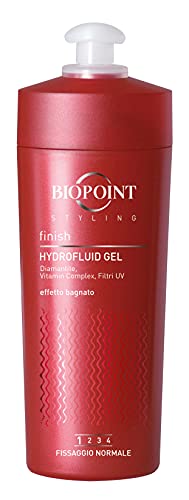 Biopoint Styling Hydrofluid Haargel mit normaler Befestigung, ohne Rückstände, feuchtigkeitsspendende und schützende Wirkung, gibt Definition und Helligkeit, 200 ml von BIOPOINT