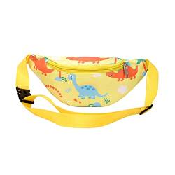 Gürteltasche Dinosaurier, Cartoon Gürtel Pack, Dinosaurier Taillentasche Tragbar Einstellbar Bauchtasche Dinosaurier Gürteltasche Brust Tasche for Kleinkinder von BIOSA