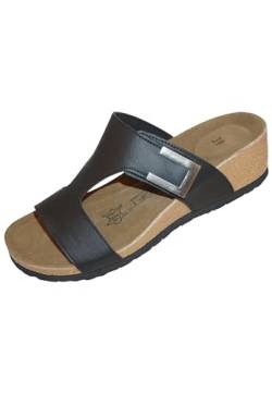 Biosoft Sandalen Damen Sommer Gennie Black 40| Damen Schuhe Sommer Sandalen elegant mit bequem Fussbett | Damenschuhe Sommerschuhe von BIOSOFT Comfort & Easy Walk