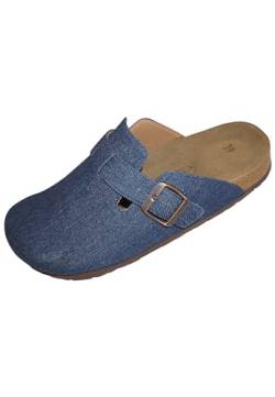 Biosoft Sandalen Damen Sommer Jean DK DENIM 40| Damen Schuhe Sommer Sandalen elegant mit bequem Fussbett | Damenschuhe Sommerschuhe von BIOSOFT Comfort & Easy Walk