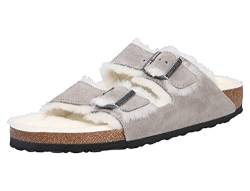 BIRKENSTOCK Adult Arizona Fur[Sandals] grau Gr. 38 von BIRKENSTOCK