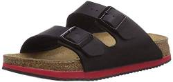 BIRKENSTOCK Arizona Birko-Flor, Unisex-Erwachsene Pantoletten - Schmal - Schwarz - Gr 41 von BIRKENSTOCK