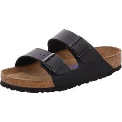 BIRKENSTOCK Arizona - Slipper - Birko-Flor - Schwarz - Weichbettung - Schmal - Größe 44 von BIRKENSTOCK