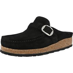 BIRKENSTOCK Buckley Suede Shearling Womens Black Slippers-UK 7.5 / EU 41 von BIRKENSTOCK