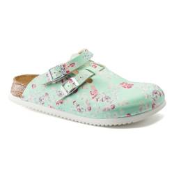 BIRKENSTOCK Damen Clogs Kay SL Birko-Flor schmal 37 EU Schmal Flower Mint von BIRKENSTOCK