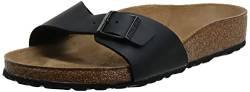 BIRKENSTOCK Damen Pantoletten Madrid vegan Birko-Flor black schwarz - 41/41.0 von BIRKENSTOCK