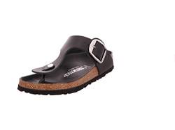 BIRKENSTOCK Gizeh NL Damen,Frauen,Zehentrenner Leder,Glattleder,hochwertig,Sandale,Leder,zeitlos,feine Haptik,Black,38 EU von BIRKENSTOCK