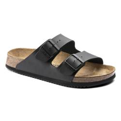 BIRKENSTOCK Sandale Arizona, Superlauf, Birko-Flor, schwarz, schmal, Größe 37 1018223-37 (Pantolette Schuh Halbschuh Latsche Zweischnaller Berufsschuh Schuhe Birki Arizona Slipper Pantoffel) von BIRKENSTOCK