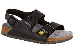 BIRKENSTOCK Unisex-Erwachsene 634798 Milano ESD Damen & Herren Sandalen, Sandaletten, Sommerschuhe Schwarz (Black), EU 48 von BIRKENSTOCK