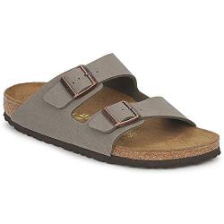 BIRKENSTOCK Unisex-Erwachsene Arizona Birko-Flor Pantoletten, Grau (Stone), 41 EU von BIRKENSTOCK