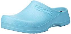 BIRKENSTOCK Unisex waschbarer PU-Clogs Super Birki für Damen und Herren mit rutschhemmender Laufsohle und Fußbett aus Kork/Textil Modell 68501 - Farbe Himmelblau - Größe 37 von BIRKENSTOCK